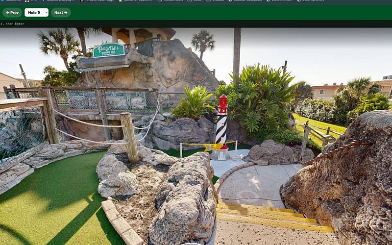 The tee at Hole 9
